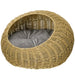 Wicker Cat House with Washable Cushion - Little and Giant Explorers PawHut