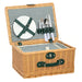 Wicker Picnic Basket for 2 Person with Cooler Compartment - Little and Giant Explorers Outsunny