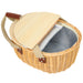 Wicker Picnic Basket for 2 with Pine Wood Lid - Little and Giant Explorers Outsunny