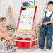 Wooden 3-in-1 Kids Art Easel | Chalkboard, Whiteboard and Paper Roll COSTWAY - Little and Giant Explorers Costway