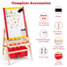 Wooden 3-in-1 Kids Art Easel | Chalkboard, Whiteboard and Paper Roll COSTWAY - Little and Giant Explorers Costway