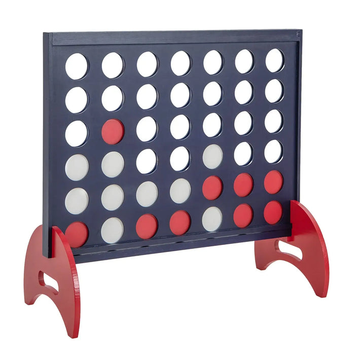 Wooden 4-to-Score Game Set – Giant Connect 4 | 42 Chips and Carry Bag COSTWAY - Little and Giant Explorers Costway