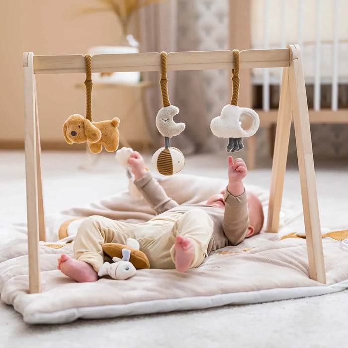 Wooden Baby Play Arch - 3 Soft Hanging Toys | Neutral Scandi-Inspired Design NATTOU - Little and Giant Explorers Nattou