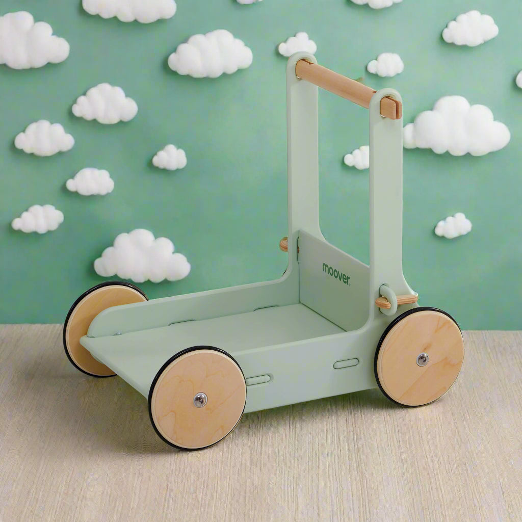 Wooden Baby Walker in Green — Little and Giant Explorers