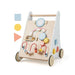 Wooden Baby Walker – White and Natural | Multi-Activity Push Along COSTWAY - Little and Giant Explorers Costway
