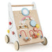 Wooden Baby Walker – White and Natural | Multi-Activity Push Along COSTWAY - Little and Giant Explorers Costway