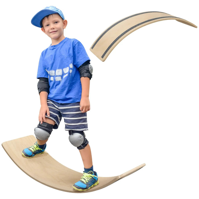 Wooden Balance Board in Natural - Little and Giant Explorers AIYAPLAY