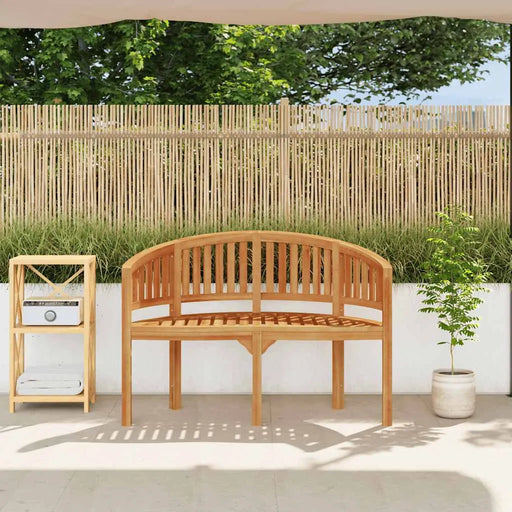 Banana Bench in Solid Teak Wood 120cm - Little and Giant Explorers vidaXL