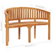 Banana Bench in Solid Teak Wood 120cm - Little and Giant Explorers vidaXL