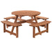 8-Seater Wooden Picnic Set in Fir Wood - Little and Giant Explorers Outsunny