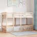 Wooden Bunk Bed Frame – Solid Pine Finish | Single Over Single - Ladder and Guardrails VIDAXL - Little and Giant Explorers vidaXL