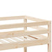 Wooden Bunk Bed Frame – Solid Pine Finish | Single Over Single - Ladder and Guardrails VIDAXL - Little and Giant Explorers vidaXL