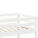 Wooden Bunk Bed Frame – Solid Pine White Finish | Single Over Single - Ladder and Guardrails VIDAXL - Little and Giant Explorers vidaXL