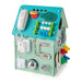 Wooden - Busy House - Early Learning Toy with Music Box in Blue - Little and Giant Explorers Costway