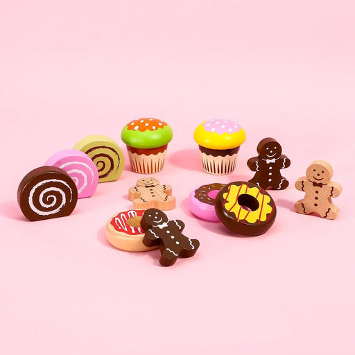 Wooden Cake Collection Playset | Pretend Afternoon Tea and Bakery Role-Play SOKA® - Little and Giant Explorers SOKA Play Imagine Learn