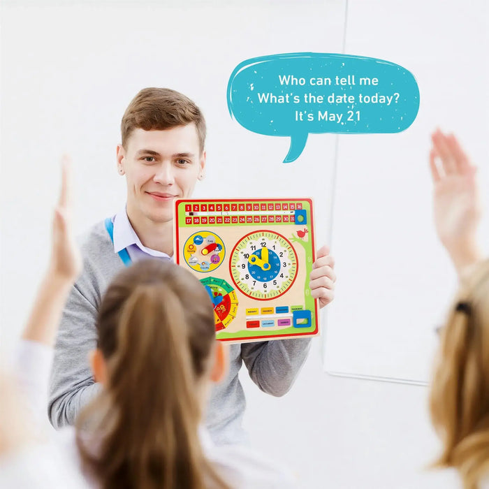 Wooden Calendar – Educational Wall Mount Learning Toy | Dates, Seasons, Time and Weather SOKA® - Little and Giant Explorers SOKA Play Imagine Learn