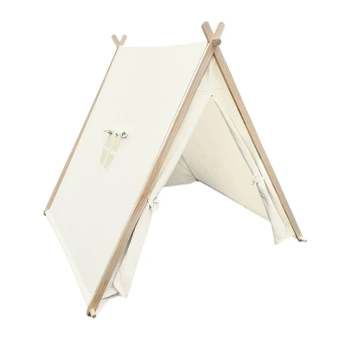Wooden Canadian Play Tent - Off-White | Classic Children's Indoor Hideaway VILAC - Little and Giant Explorers Vilac
