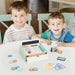 Wooden Cash Register Playset | Pretend Play Toy with Notes Coins Scanner and Credit Card SOKA® - Little and Giant Explorers SOKA Play Imagine Learn