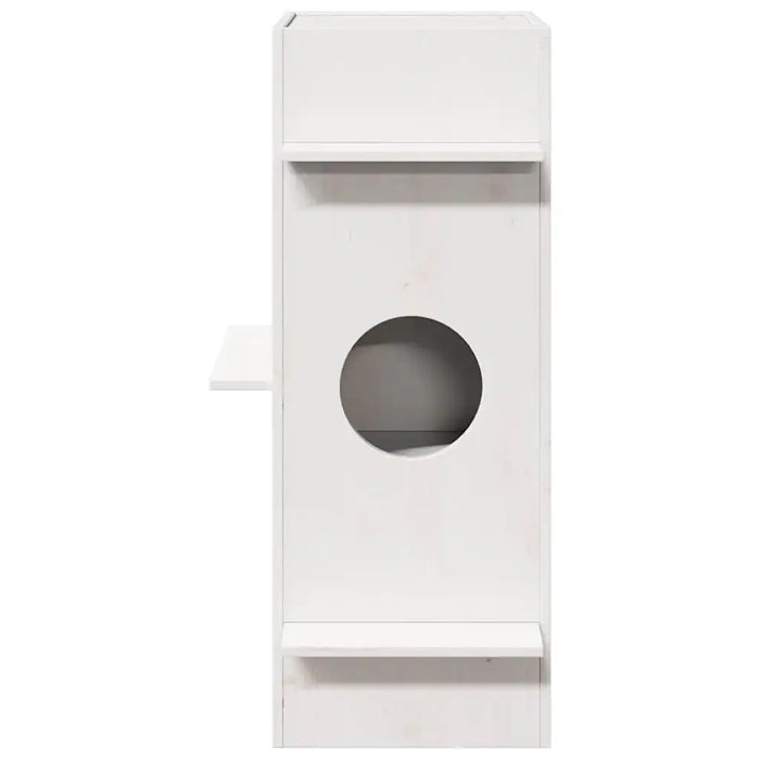 White Cat House in Solid Wood Pine (43 x 43 x 90cm) - Little and Giant Explorers vidaXL