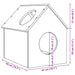 Wooden Cat House – White Solid Pine Wood | Built-In Treads and Top Perch VIDAXL - Little and Giant Explorers vidaXL