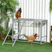 Wooden Chicken Activity Play with Swing Set for 3-4 Chickens - Little and Giant Explorers PawHut