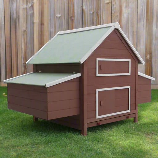 Wooden Chicken Coop in Brown (157 x 97 x 110cm) - Little and Giant Explorers vidaXL