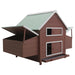 Wooden Chicken Coop in Brown (157 x 97 x 110cm) - Little and Giant Explorers vidaXL