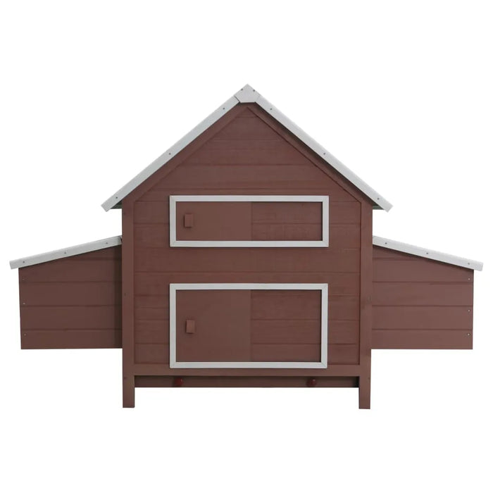 Wooden Chicken Coop in Brown (157 x 97 x 110cm) - Little and Giant Explorers vidaXL