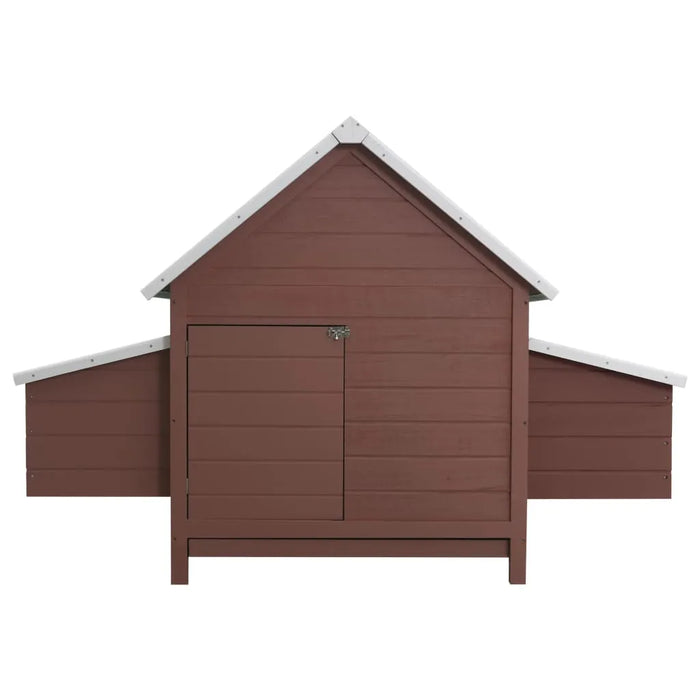 Wooden Chicken Coop in Brown (157 x 97 x 110cm) - Little and Giant Explorers vidaXL