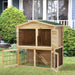 Wooden Chicken Coop | Double Storey Hutch with Ramp and Lockable Door COSTWAY - Little and Giant Explorers Costway