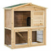 Wooden Chicken Coop | Double Storey Hutch with Ramp and Lockable Door COSTWAY - Little and Giant Explorers Costway