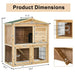 Wooden Chicken Coop | Double Storey Hutch with Ramp and Lockable Door COSTWAY - Little and Giant Explorers Costway