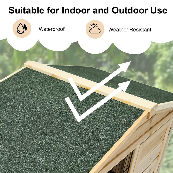 Wooden Chicken Coop | Double Storey Hutch with Ramp and Lockable Door COSTWAY - Little and Giant Explorers Costway