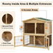 Wooden Chicken Coop | Double Storey Hutch with Ramp and Lockable Door COSTWAY - Little and Giant Explorers Costway