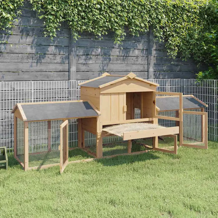 Wooden Chicken Coop – Solid Pine and Engineered Wood | Modern Garden Hen House VIDAXL - Little and Giant Explorers vidaXL