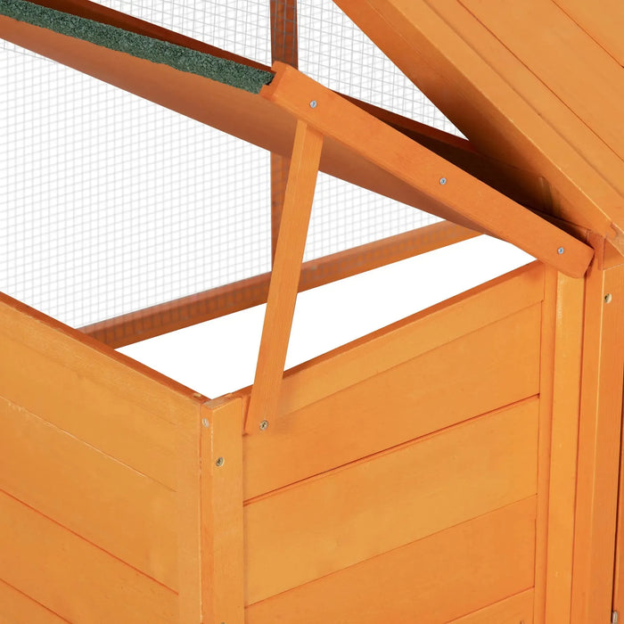 Wooden Chicken Coop with Nesting Box and Openable Roof - Little and Giant Explorers PawHut