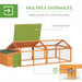 Wooden Chicken Coop with Nesting Box and Openable Roof - Little and Giant Explorers PawHut