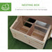 Wooden Chicken Coop with Nesting Box in Natural (196 x 76 x 97cm) - Little and Giant Explorers PawHut