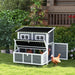 Wooden Chicken Coop with Nesting Box | 4-6 Chickens | 100 x 86 x 100cm - Little and Giant Explorers PawHut