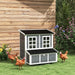 Wooden Chicken Coop with Nesting Box | 4-6 Chickens | 100 x 86 x 100cm - Little and Giant Explorers PawHut