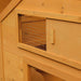 Wooden Chicken Coop with Nesting Boxes and Tray in Yellow - Little and Giant Explorers PawHut