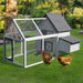 Wooden Chicken Coop with Outdoor Pen (166 x 124 x 112cm) - Little and Giant Explorers PawHut