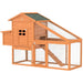 Wooden Chicken Coop with Run and Perches (179 x 67 x 115cm) - Little and Giant Explorers PawHut