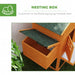 Wooden Chicken Coop with Run and Perches (179 x 67 x 115cm) - Little and Giant Explorers PawHut