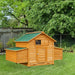 Wooden Chicken Coop with Nesting Boxes and Tray in Yellow - Little and Giant Explorers PawHut