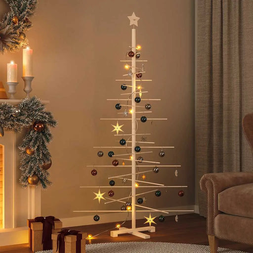 Wooden Christmas Tree 180cm - Solid Pine and Bamboo | Space-Saving DIY Design VIDAXL - Little and Giant Explorers vidaXL