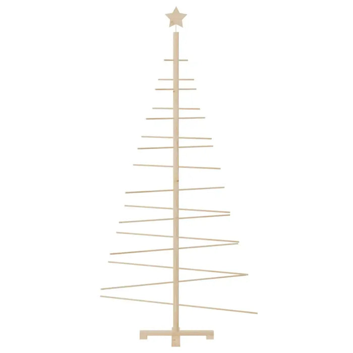 Wooden Christmas Tree 180cm - Solid Pine and Bamboo | Space-Saving DIY Design VIDAXL - Little and Giant Explorers vidaXL