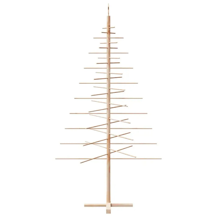 Wooden Christmas Tree 210cm - Solid Pine and Bamboo | Space-Saving DIY Festive Design VIDAXL - Little and Giant Explorers vidaXL