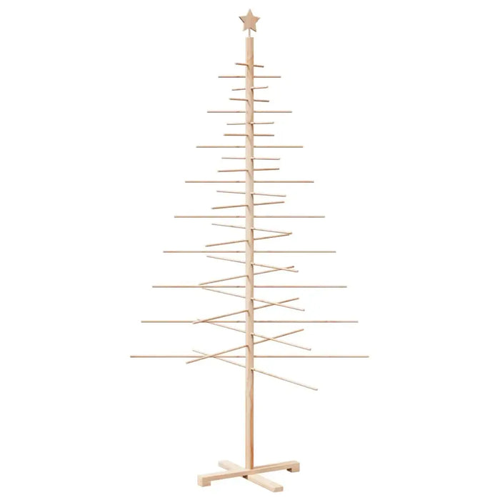 Wooden Christmas Tree 210cm - Solid Pine and Bamboo | Space-Saving DIY Festive Design VIDAXL - Little and Giant Explorers vidaXL