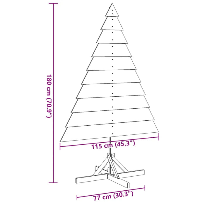 Wooden Christmas Tree for Decoration 180cm - Little and Giant Explorers vidaXL